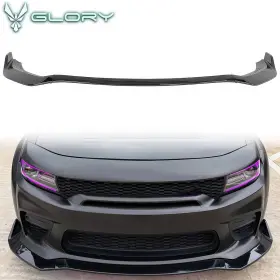 Blf-dchr20wbv13p-gbk Hyper Glory Fits 20-23 Dodge Charger Widebody Ikon V1 Front Bumper Lip Splitter Gloss Black
