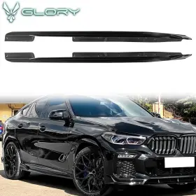 Bls-bg06mtik-gbk Hyper Glory Fits 20-25 Bmw G06 X6 M Sport Side Skirts Ikon Style Rocker Panel Gloss Black Pp
