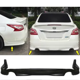 R-ns74 Hyper Wings For 2013 2014 2015 Nissan Altima Rear Bumper Lower Add-on Chin Lip Body Kit