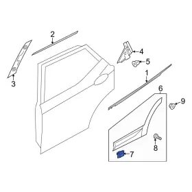 877561f000 Hyundai Oe For Elantra 2017-2020 Door Molding Clip