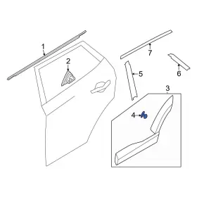 87758be000 Hyundai Oe For Kona Electric 2024-2025 Door Molding Clip