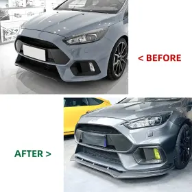 4de1416 Idenuona 63 Black Car Front Bumper Splitter Lip Kit For Ford Focus Rs Mk3 2015-2018 New
