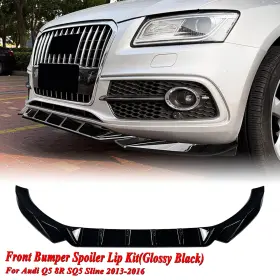 4de2378 Idenuona Car Gloss Black Front Lower Spoiler Splitter For Audi Q5 8r Sq5 Sline 13-16