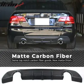13-bme920537-mcf Ikon Motorsports Fits 07-13 Bmw E92 E93 3 Series Mp Style Rear Bumper Diffuser Matte Carbon Fiber