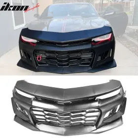 Bkp-cc146g1le.2 Ikon Motorsports 198073343015 Fits 10-13 Chevy Camaro 1le Style Pp Front Bumper Cover Conversion Harnesses