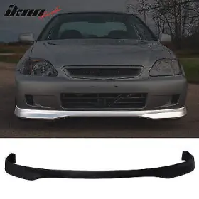 3642 Ikon Motorsports Fit 99-00 Honda Civic Ek Tr Style Type R Front Bumper Lip Spoiler Splitter Pp