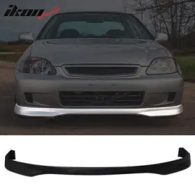5749 Ikon Motorsports Fits 99-00 Honda Civic Ek Tr Style Type Rfront Bumper Lip Spoiler Splitter Pp