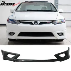 6454 Ikon Motorsports Fit 06-08 Honda Civic Coupe Hf-p Style Front Bumper Lip Spoiler Splitter Pu