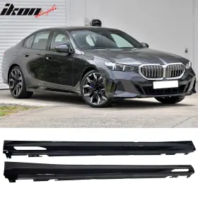 8-sk-bmg60ms Ikon Motorsports Fits 24-26 Bmw G60 5-series Sedan M-sport Style Side Skirts Extensions Kit 2pcs