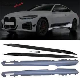 8-sk-g22mpamb-pp Ikon Motorsports Fits 21-25 Bmw 4-series G22 G23 2-door Mp Style 4pcs Side Skirts Rocker Panels