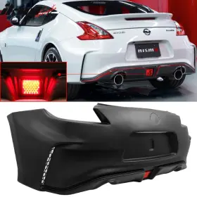 Bkp-n370zns-r-pp Ikon Motorsports Fits 09-20 Nissan 370z Ns Style Rear Bumper Cover With Led Brake Light - Pp