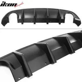 Bld-dchr15srt-pp Ikon Motorsports Fits 15-23 Dodge Charger Srt Oe Style Rear Bumper Lip Diffuser Pp Matte Black