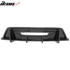 Bld-fm22gtik-gbk Ikon Motorsports Fits 24-26 Ford Mustang Ecoboost And Gt Style Rear Diffuser Gloss Black Abs