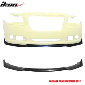 Blf-c30011iks-pu Ikon Motorsports Fits 11-14 Chrysler 300 S Style Front Bumper Lip Chin Spoiler Splitter Pu