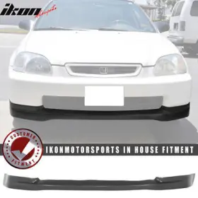Blf-hc96ctr-pu Ikon Motorsports Fits 96-98 Honda Civic Ctr Style Front Bumper Lip Spoiler Splitter Unpainted Pu