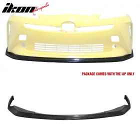 Blf-tpr19ikcs3p-pu Ikon Motorsports Fits 19-22 Toyota Prius Cs Style Front Bumper Lip Spoiler Unpainted Pu 3pcs