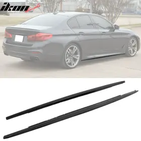 Bls-bg30mtmp-gbk Ikon Motorsports Fits 17-23 Bmw 5 Series G30 F90 M5 M Performance Style Side Skirts Gloss Black