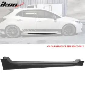 Bls-tcla195dtom-mbk Ikon Motorsports Fits 19-25 Toyota Corolla E210 Hatchback M Side Skirts Rocker Panel Matte Black