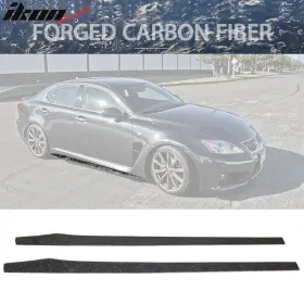 Bls-univ6-775-cfv2 Ikon Motorsports Universal 77.5 Inch Side Skirts Flat Bottom Line Forged Carbon Fiber