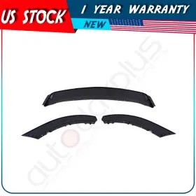 Im11767412f Imcarparts 3pcs Front Bumper Lip Spoiler Matte Black Fits 2013-2014 Ford Mustang