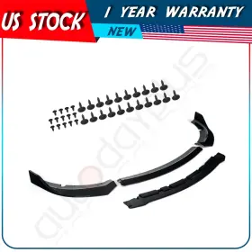 Im11768012f Imcarparts 4pcs Front Bumper Lip V2 Style Glossy Blk Fit For 2015-2021 Charger Srt