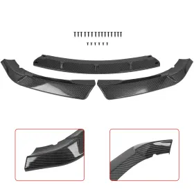 Im11958001s Imcarparts Front Bumper Lip Carbon Fiber Look Spoiler For 2002-2005 Bmw E46 3-series Sedan