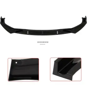 Im1650362103s Imcarparts Fits 2019-2020 Honda Civic Glossy Black Front Bumper Lip Spoiler Cover Trim