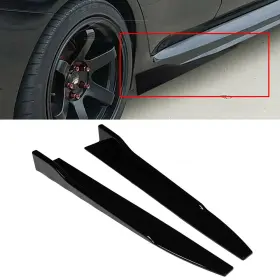 Im16720921s04 Imcarparts 2pc 31 Inch Universal Black Side Skirt Rocker Splitters Winglet Canard Diffuser