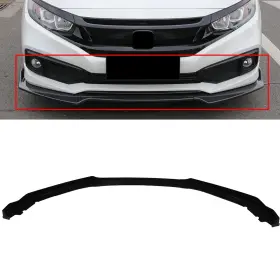 Im1682402103s Imcarparts Fit For 2016-2020 Honda Civic Matte Black Front Bumper Lip Spoiler Cover Trim