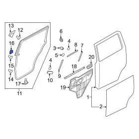 Infiniti Oe 808501la0c For Qx80 2021-2024 Door Seal Clip