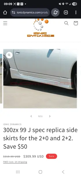 Z32jdm2 Ionic Dynamics 0sides Design Z32 300zx Ft99 J Spec Side Skirts 2 Seater