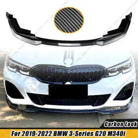 Ixuanzz010166-c Ixuanzz For 19-21 Bmw G20 M340i Mp Style Carbon Painted Front Bumper Lip Splitter 3pcs