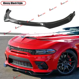 Ixuanzz010872-gb Ixuanzz For 20-23 Dodge Charger Srt Hellcat Scat Widebody 3pcs Front Bumper Lip Splitter