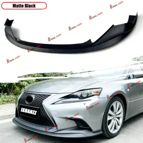 Ixuanzz012783-mb Ixuanzz Matte Black For 2014-2016 Lexus Is250 Is350 F-sport Front Bumper Splitter Lip