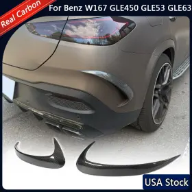 Gle63 Jcing 569801393126 For Benz W167 Gle450 Gle53 2020-2024 Real Carbon Rear Bumper Splitter Fins