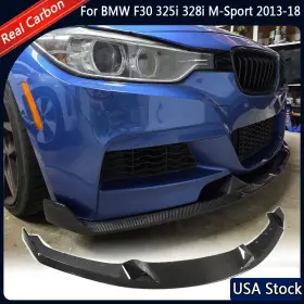 Jcing 569806994267 For Bmw F30 F31 F35 325i 328i 335i M-sport 2013-18 Real Carbon Front Lip Spoiler
