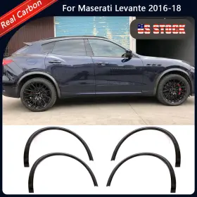 Jcing 569807044671 For Maserati Levante 2016-18 Carbon Fiber Wheel Eyebrow Trim Fender Flares Cover