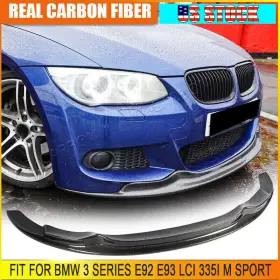 Jcing 569807044817 For Bmw 3 Series E92 Lci 325i 335i M Tech Real Carbon Front Bumper Lip Spoiler