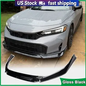 Yofer081505 Jcing-carbon For Honda Civic 11th 25-26 Yofer Gloss Black Front Bumper Lip Splitters Spoiler