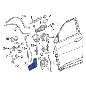 68292067aa Jeep Oe For Compass 2017-2024 Left Door Latch Bracket