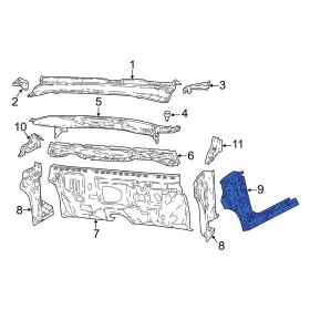 68462503aa Jeep Oe For Compass 2019-2026 Front Left Door Hinge Reinforcement 68462503aa Jeep Oe For Compass 2019-2026 Front Left Door Hinge Reinforcement