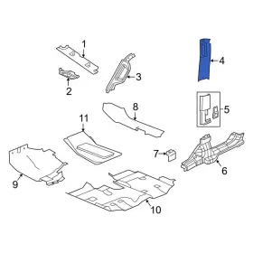 7et21tx7ab Jeep Oe For Wrangler 24 Front Left Upper Outer Door Pillar Post Trim Set