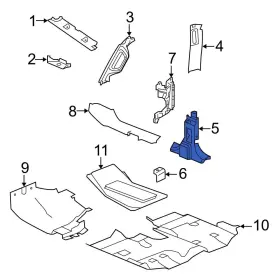 7et33tx7aa Jeep Oe For Wrangler 2024 Left Lower Door Pillar Post Trim Set