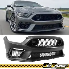 Jc-bkp-fm1521mh1-pp Jetcruise 840355556476 For 15-17 Ford Mustang Ecoboost Gt Front Bumper Cover Mach 1 Style Conversion