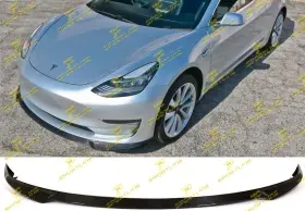 Jc-ast-tsl318ik-cf Jetcruise 842961197234 Fits 17-23 Tesla Model 3 Carbon Fiber Front Bumper Lip Splitter