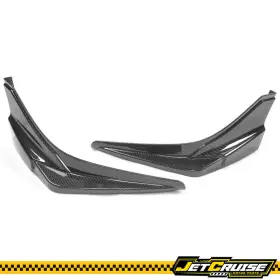 Jc-blf-hc19mo2p-cfl Jetcruise Fits 19-21 Honda Civic Modulo Style Carbon Look Front Bumper Lip Side Splitter