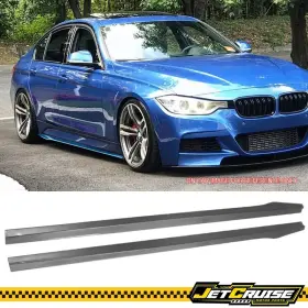 Jc-bls-bf30mtik-pp Jetcruise Fits 12-18 Bmw F30 3 Series Side Skirts Extension Lip Rocker Panels Unpainted Pp