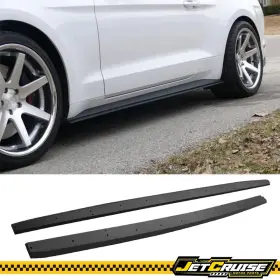 Jc-bls-fm15r2-pp Jetcruise Fits 15-23 Ford Mustang Side Skirts Extension Rocker Panel Oe Textured Black Pp