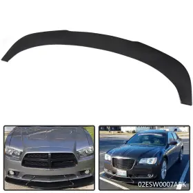 J-02esw0007abk Jijiamotor13 Universal Front Bumper Valance Lip Splitter Chin Spoiler V2 Style Pp Black