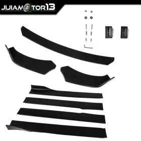 J-02esw0008zbk Jijiamotor13 Universal Glossy Black Fit For Front Bumper Spoiler Lip Body Kit/side Skirt Jj